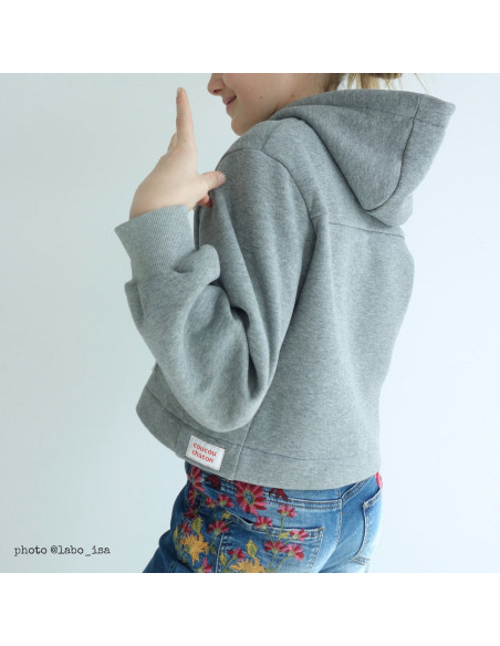 Padrão de sweatshirt curta Vancouver kids - Ikatee