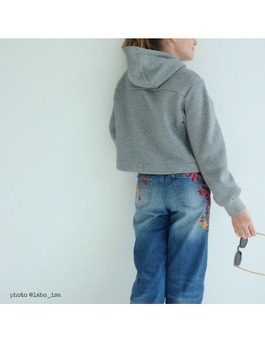 Padrão de sweatshirt curta Vancouver kids - Ikatee