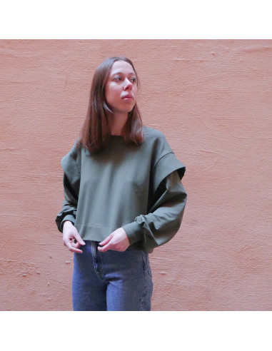 Padrão de sweatshirt curta Vancouver - Ikatee