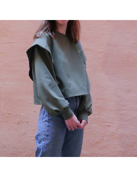 Padrão de sweatshirt curta Vancouver - Ikatee
