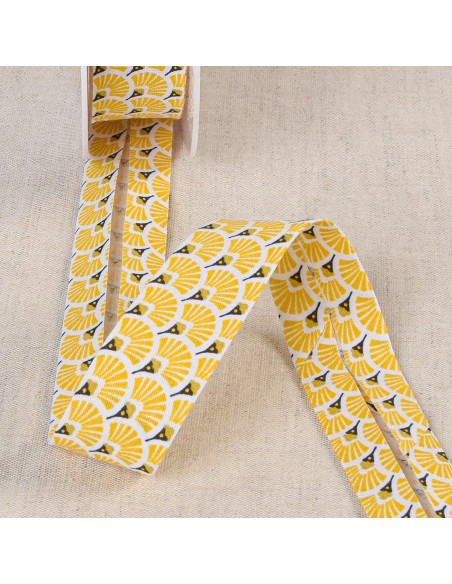 Leques enviesados - Amarelo ouro
