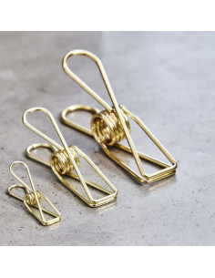 Caixa de grampos de metal - Ouro