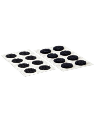 Pastilhas adesivas autocolantes VELCRO® Brand 16mm x 16mm preto