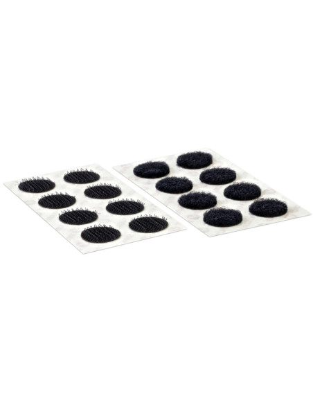 Pastilhas adesivas autocolantes VELCRO® Brand 16mm x 16mm preto