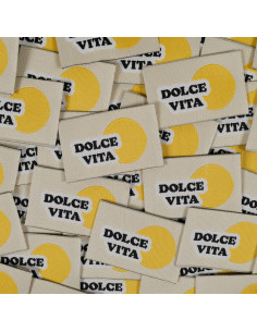 Conjunto de 5 etiquetas tecidas - Dolce vita