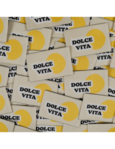 Conjunto de 5 etiquetas tecidas - Dolce vita