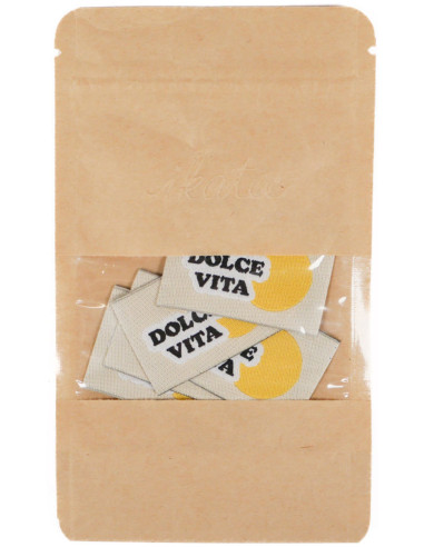 Conjunto de 5 etiquetas tecidas - Dolce vita