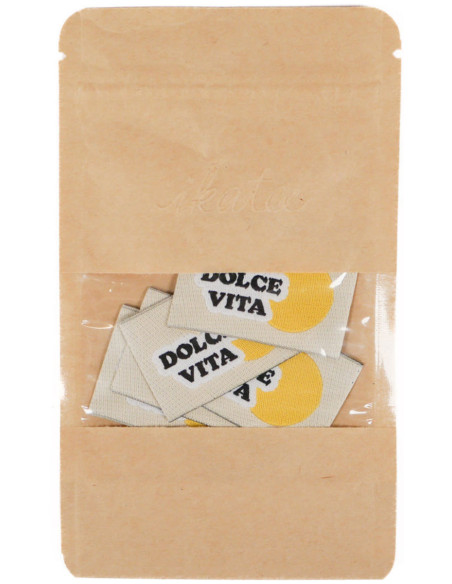 Conjunto de 5 etiquetas tecidas - Dolce vita