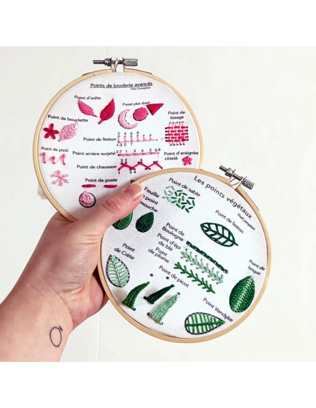 Kit de bordado - Pontos de bordado avançados e vegetais