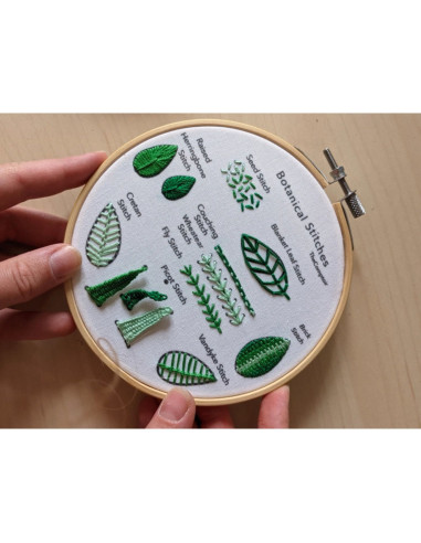 Kit de bordado - Pontos de bordado avançados e vegetais