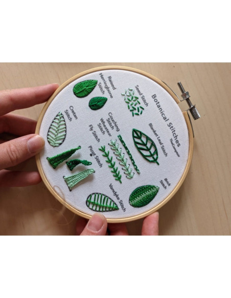 Kit de bordado - Pontos de bordado avançados e vegetais