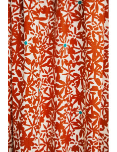 Tecido crepe de viscose Flowery - Laranja 2