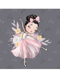 Painel de tecido moletom leve 40 cm x 50 cm - Bailarina