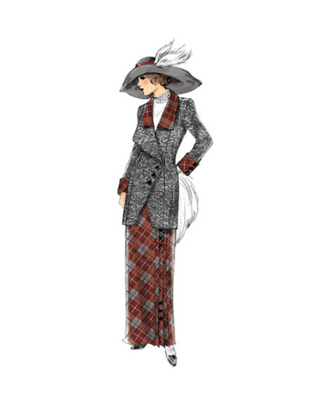 Molde de casaco, babador e saia - Butterick 6108