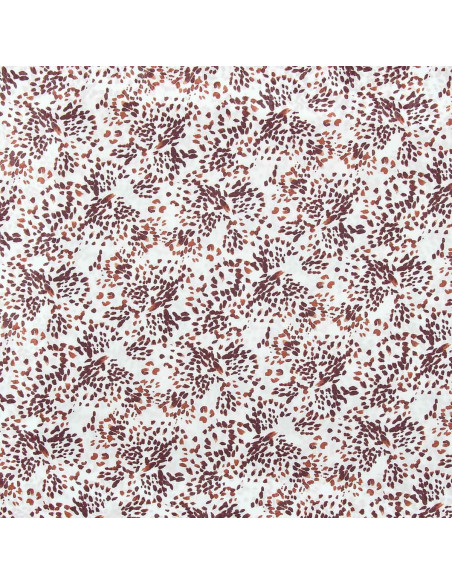 Tecido de viscose fantasia - Pistrello branco sujo e ameixa