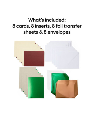 Conjunto de 8 cartões com envelopes R20 Foil Cameron Cricut