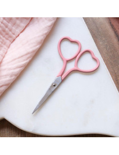 Tesoura de bordar coração 9 cm - Lise Tailor - Blush