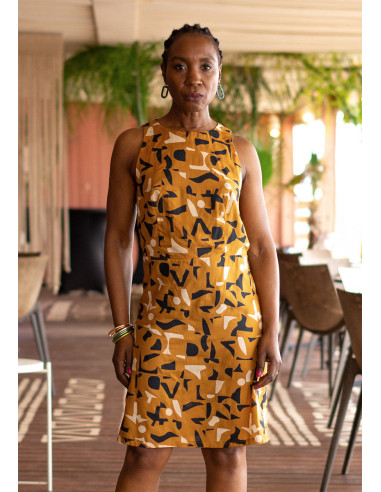 Tecido modal de viscose Shadow Ochre - Atelier Brunette