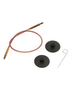 Cabo castanho para agulhas KnitPro Ginger