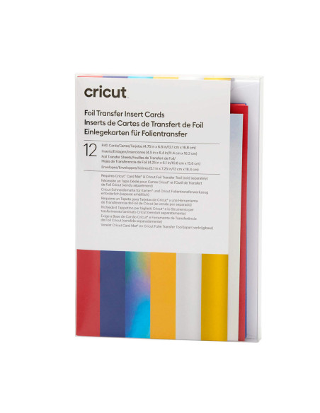 Conjunto de 12 cartões com envelopes R40 especial Foil Celebration Cricut