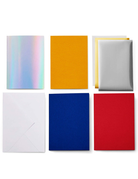 Conjunto de 12 cartões com envelopes R40 especial Foil Celebration Cricut