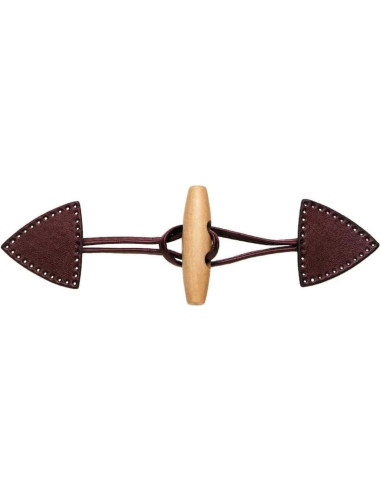 Casaco duffle Brandebourg - Castanho