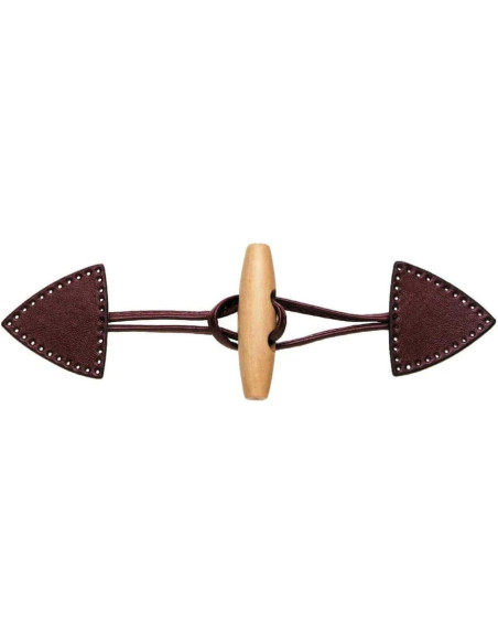 Casaco duffle Brandebourg - Castanho