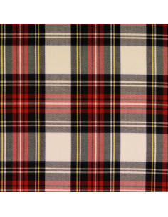 Tecidos tartan escocês - Vermelho e cru