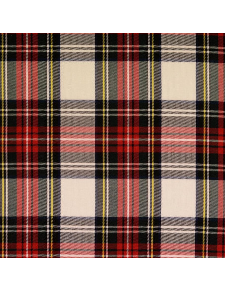 Tecidos tartan escocês - Vermelho e cru