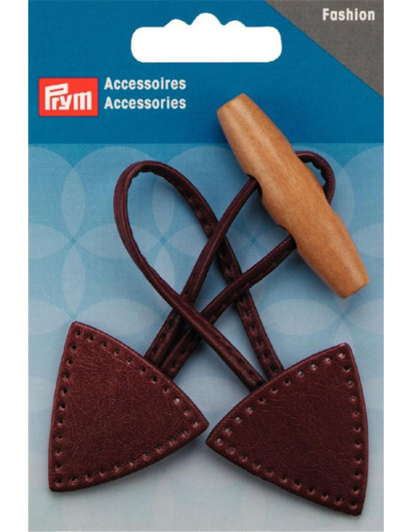 Casaco duffle Brandebourg - Castanho