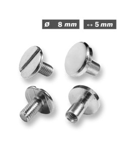 25 conjuntos de parafusos chicago 8 mm x 5 mm - Prata