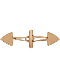 Casaco duffle Brandebourg - Bege