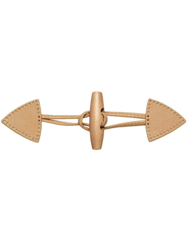 Casaco duffle Brandebourg - Bege