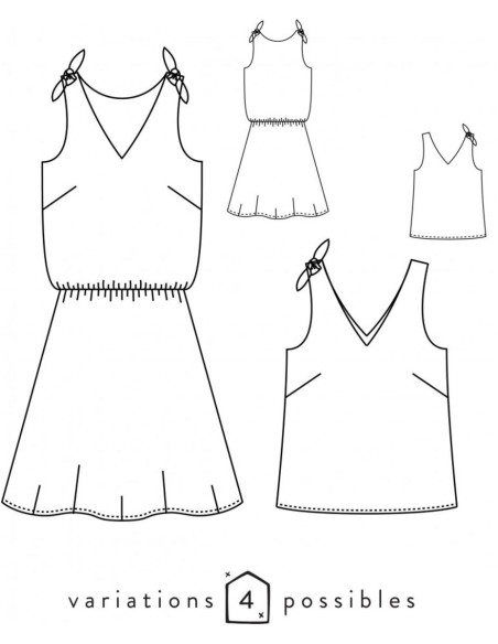 Padrão de regata ou vestido simples Talisman - Atelier Scämmit