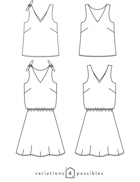 Padrão de regata ou vestido simples Talisman - Atelier Scämmit