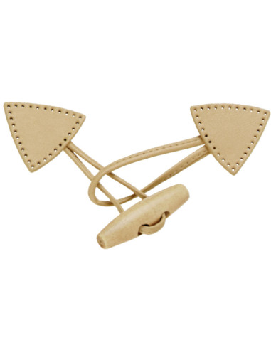 Casaco duffle Brandebourg - Bege