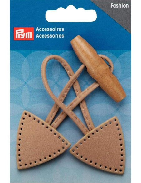 Casaco duffle Brandebourg - Bege