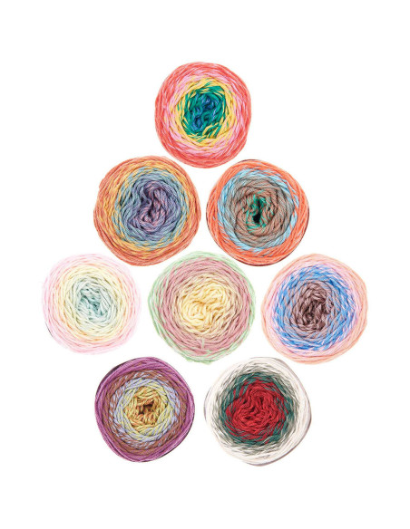 Conjunto de 8 novelos de algodão Ricorumi Spin Spin