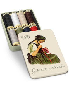 Conjunto de 8 linhas de costura de poliéster Nostalgie 1925 Gütermann