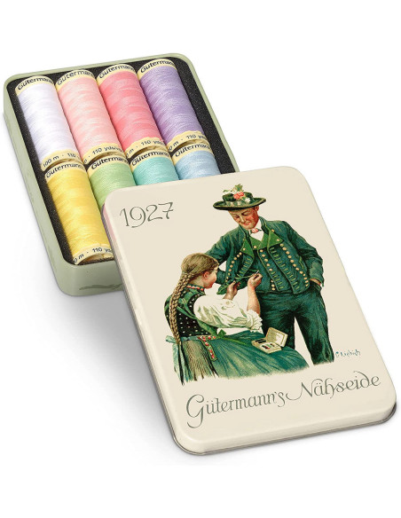 Conjunto de 8 linhas de costura de poliéster Nostalgie 1927 Gütermann