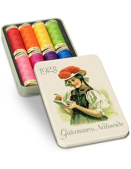 Conjunto de 8 linhas de costura de poliéster Nostalgie 1928 Gütermann