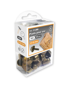 Lote de 50 pés para sacos 15 mm - Bronze