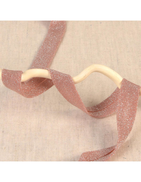 Viés com glitter - Rosa