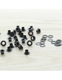 Saco de 100 ilhós com anilhas 4 mm - Cobre