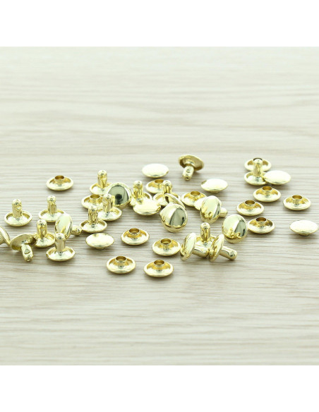 Saco de 100 rebites econômicos 9 mm - Ouro