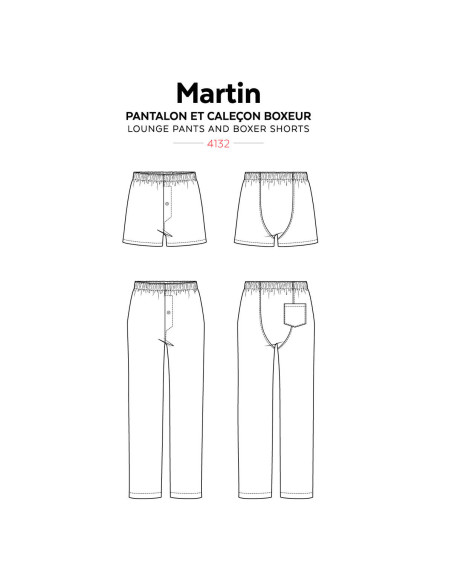 Molde de calça e boxer Martin - Jalie 4132