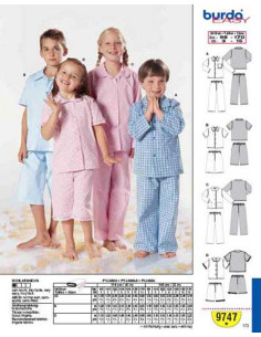 Padrão de pijama - Burda 9747