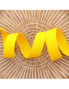 Cinta de poliéster com aparência de algodão - Amarelo