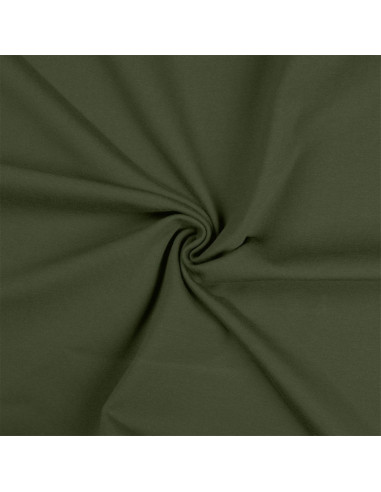 Tecido jersey de algodão - Verde militar