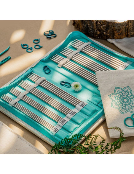 Estojo de agulhas de pontas duplas The Grateful Mindful KnitPro